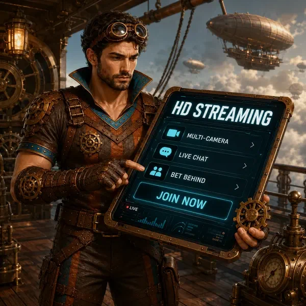 Player operating HD streaming tablet at VinciSpin live dealer control deck